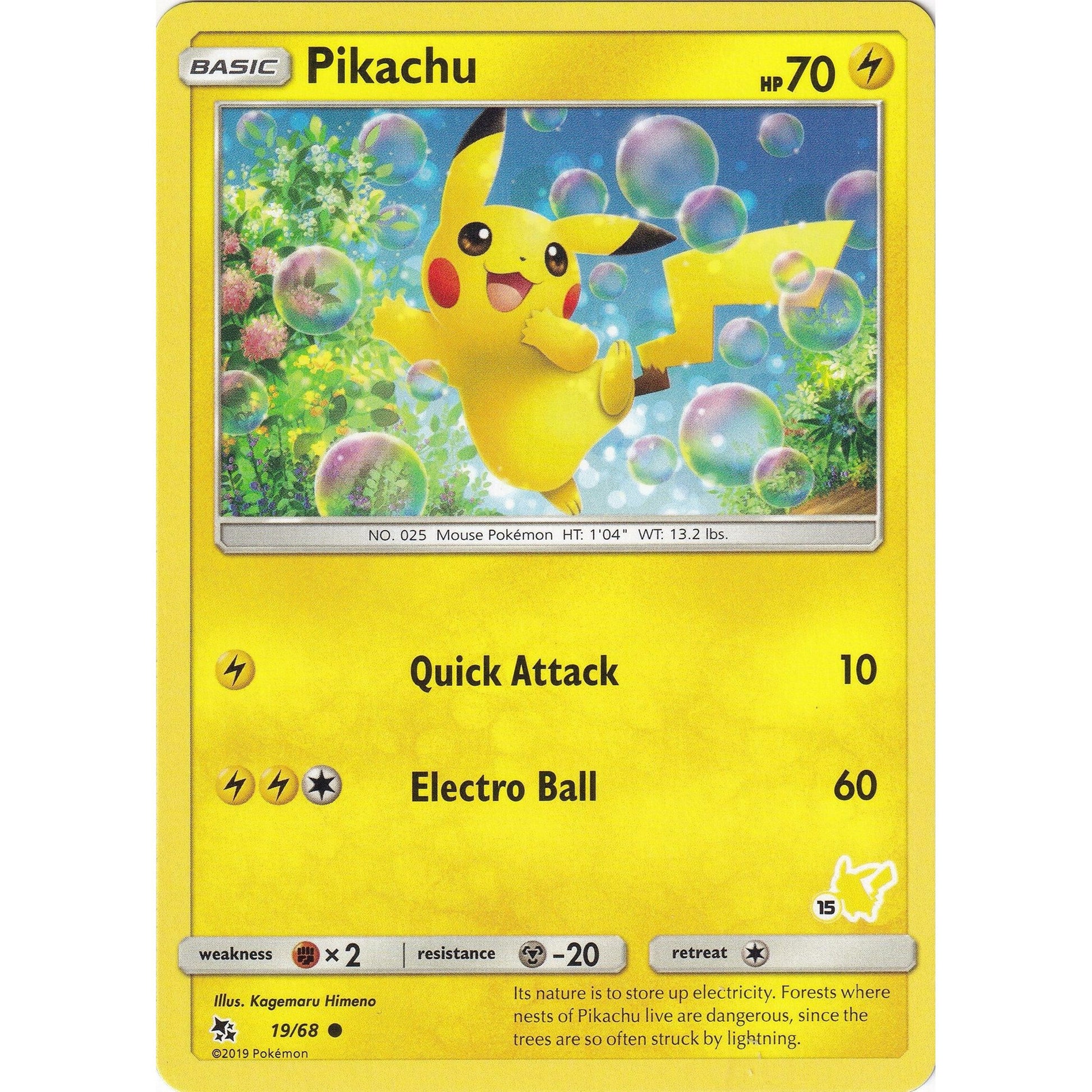 Image for Pikachu - 19/68 (#15 Pikachu Stamped) (019/068) (BTA) - Pokemon