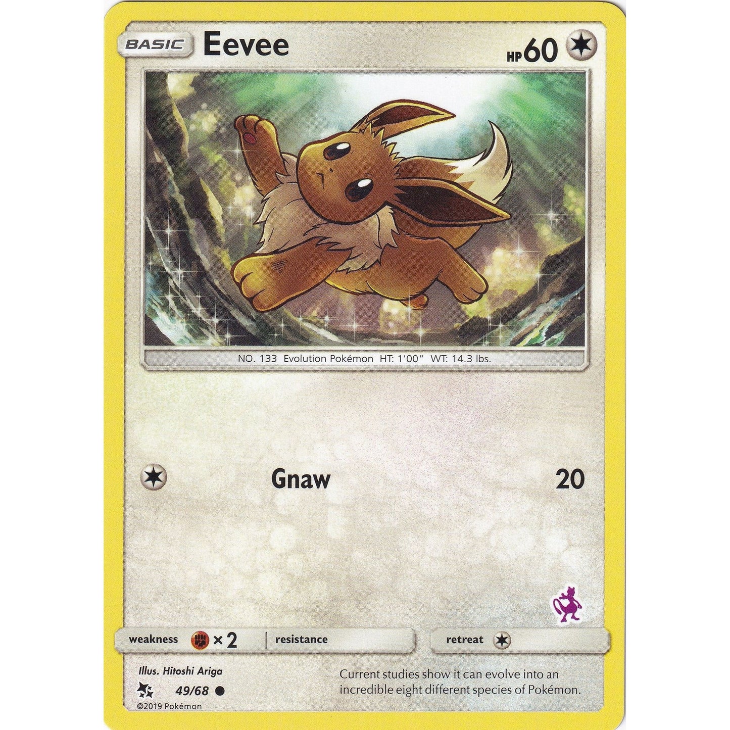 Image for Eevee - 49/68 (Mewtwo Stamped) (049/068) (BTA) - Pokemon