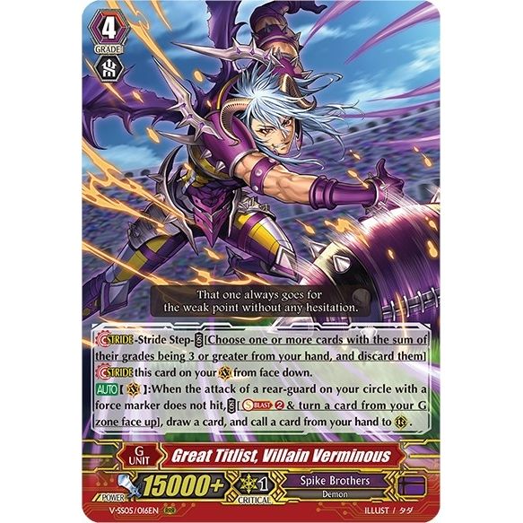 Image for Great Titlist, Villain Verminous (V-SS05/016EN) (V-SS05) - Cardfight Vanguard