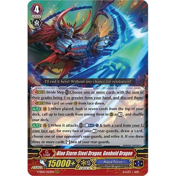 Image for Blue Storm Steel Dragon, Genbold Dragon (V-SS05/022EN) (V-SS05) - Cardfight Vanguard