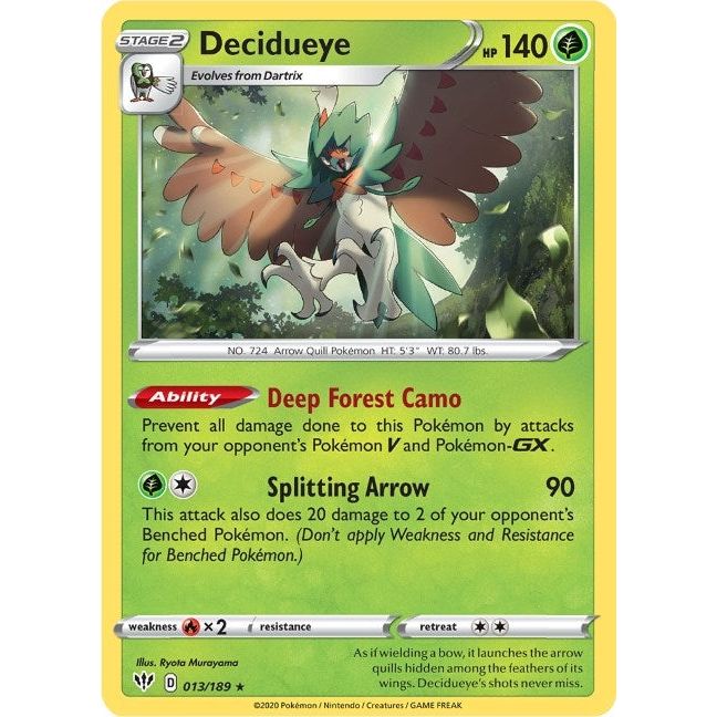 Image for Decidueye (013/189) (SWSH03) - Pokemon