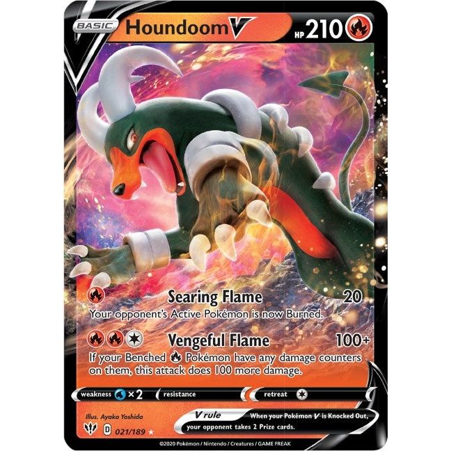 Image for Houndoom V (021/189) (SWSH03) - Pokemon