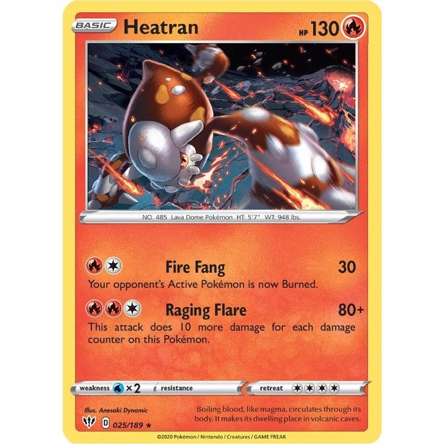 Image for Heatran (025/189) (SWSH03) - Pokemon