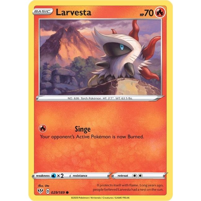Image for Larvesta (029/189) (SWSH03) - Pokemon