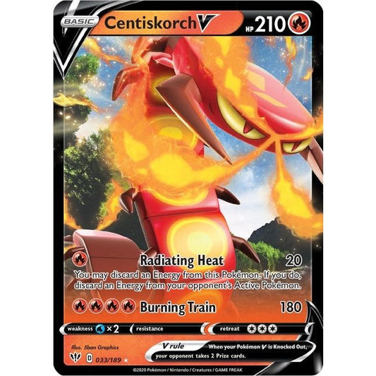Image for Centiskorch V (033/189) (SWSH03) - Pokemon