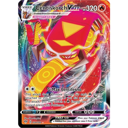Image for Centiskorch VMAX (034/189) (SWSH03) - Pokemon