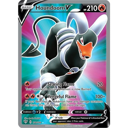 Image for Houndoom V (Full Art) (178/189) (SWSH03) - Pokemon
