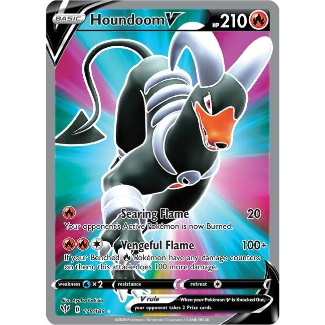 Image for Houndoom V (Full Art) (178/189) (SWSH03) - Pokemon