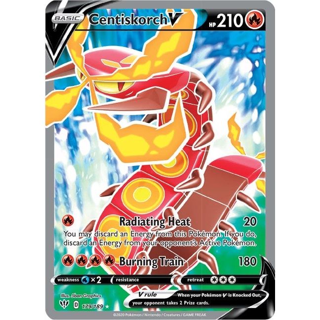 Image for Centiskorch V (Full Art) (179/189) (SWSH03) - Pokemon