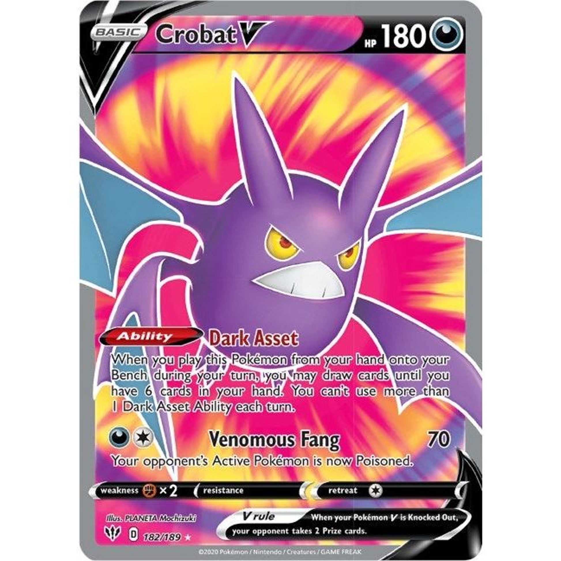 Image for Crobat V (Full Art) (182/189) (SWSH03) - Pokemon