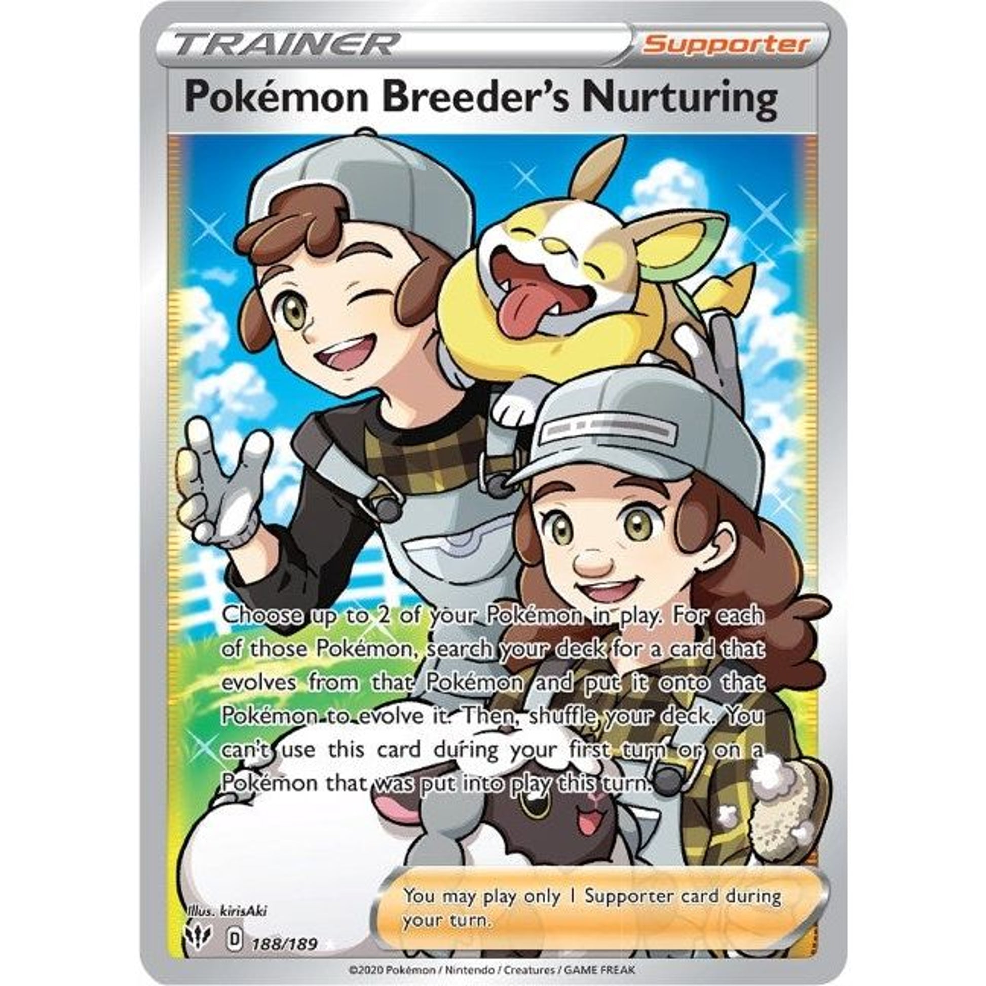 Image for Pokemon Breeder's Nurturing (Full Art) (188/189) (SWSH03) - Pokemon