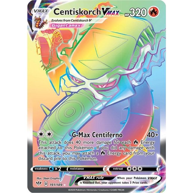 Image for Centiskorch VMAX (Secret) (191/189) (SWSH03) - Pokemon
