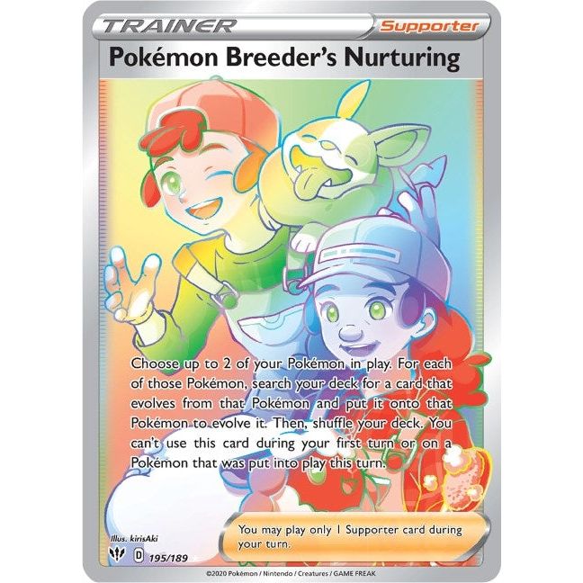 Image for Pokemon Breeder's Nurturing (Secret) (195/189) (SWSH03) - Pokemon