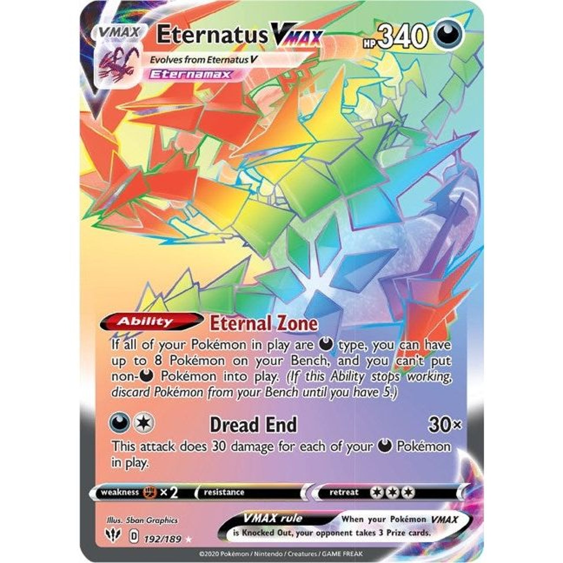 Image for Eternatus VMAX (Secret) (192/189) (SWSH03) - Pokemon