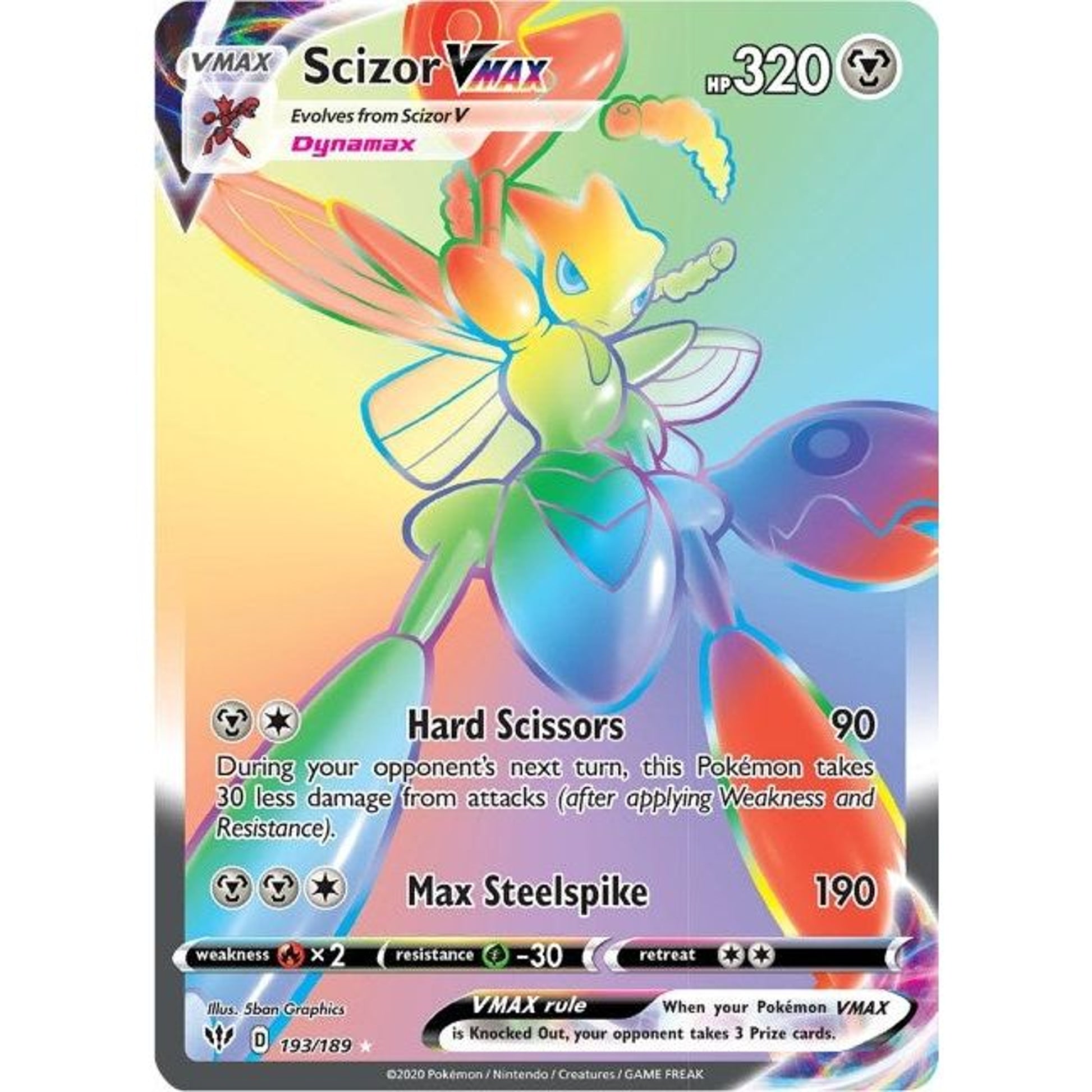 Image for Scizor VMAX (Secret) (193/189) (SWSH03) - Pokemon