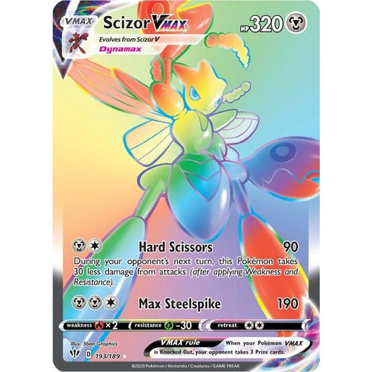 Image for Scizor VMAX (Secret) (193/189) (SWSH03) - Pokemon
