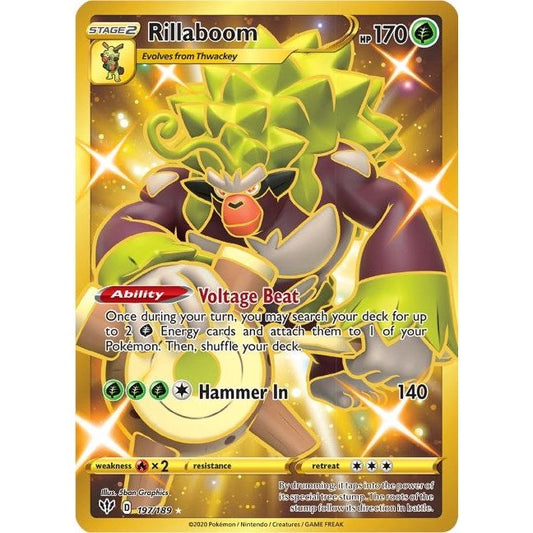 Image for Rillaboom (Secret) (197/189) (SWSH03) - Pokemon