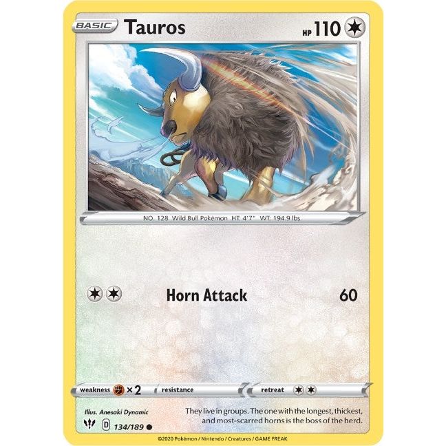 Image for Tauros (134/189) (SWSH03) - Pokemon