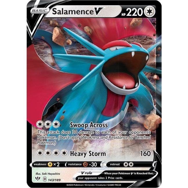 Image for Salamence V (143/189) (SWSH03) - Pokemon