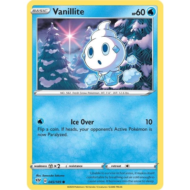 Image for Vanillite (045/189) (SWSH03) - Pokemon