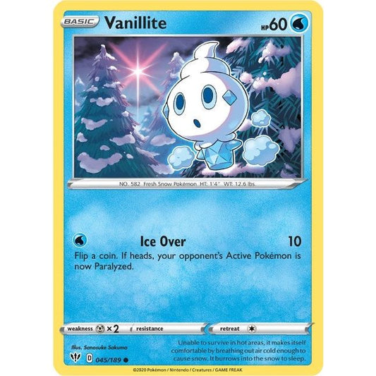 Image for Vanillite (045/189) (SWSH03) - Pokemon
