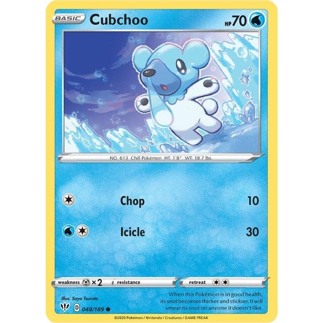Image for Cubchoo (048/189) (SWSH03) - Pokemon
