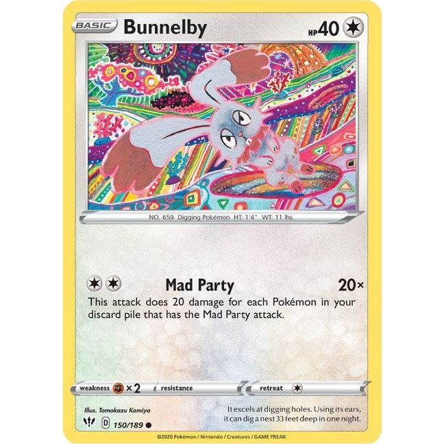 Image for Bunnelby (150/189) (SWSH03) - Pokemon