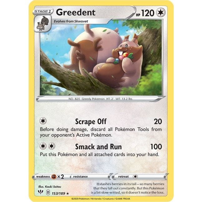 Image for Greedent (153/189) (SWSH03) - Pokemon