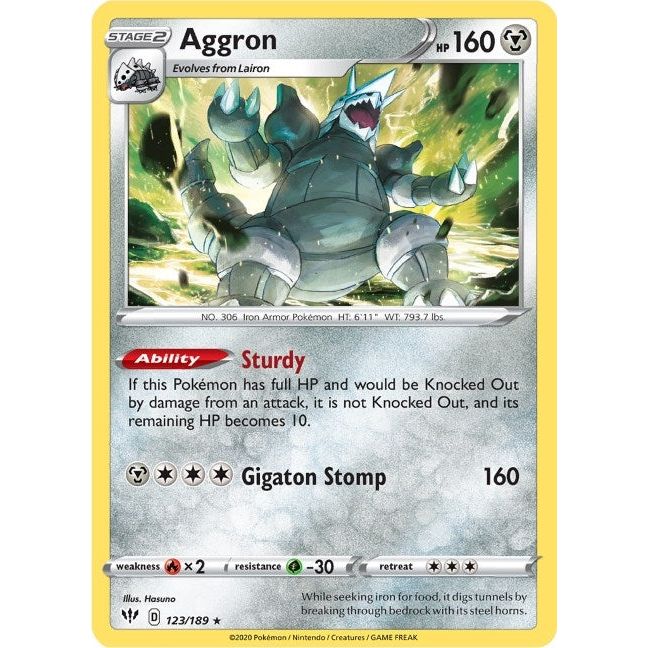 Image for Aggron (123/189) (SWSH03) - Pokemon