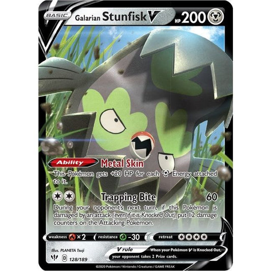 Image for Galarian Stunfisk V (128/189) (SWSH03) - Pokemon