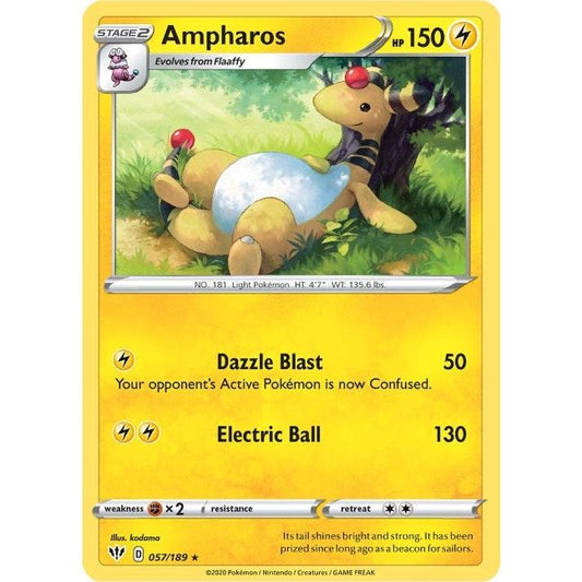 Image for Ampharos (057/189) (SWSH03) - Pokemon