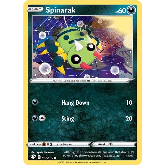 Image for Spinarak (102/189) (SWSH03) - Pokemon