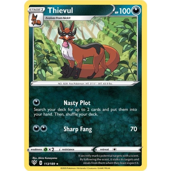 Image for Thievul (113/189) (SWSH03) - Pokemon