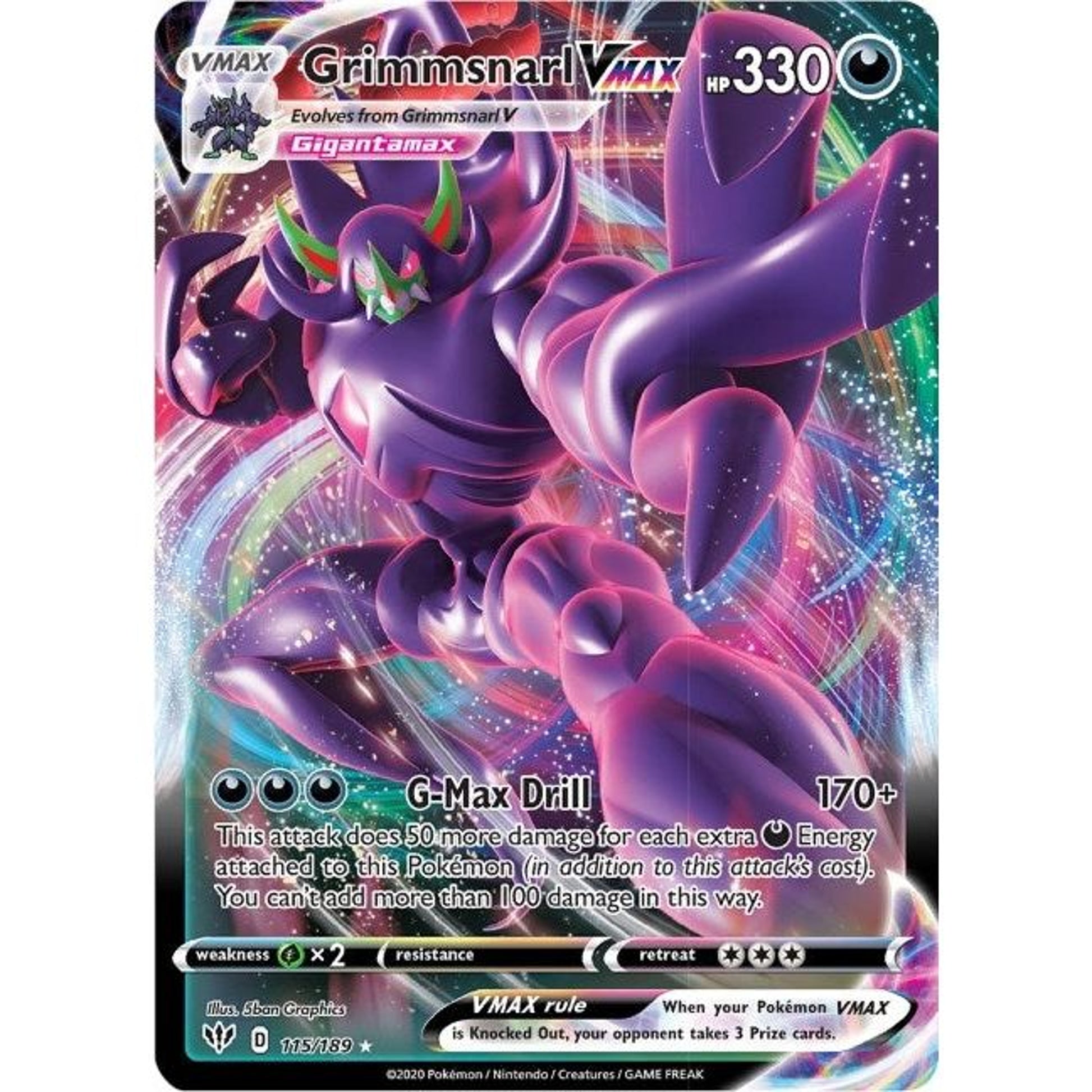 Image for Grimmsnarl VMAX (115/189) (SWSH03) - Pokemon