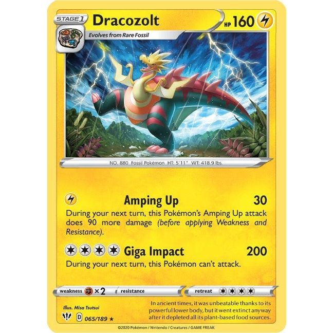 Image for Dracozolt (065/189) (SWSH03) - Pokemon