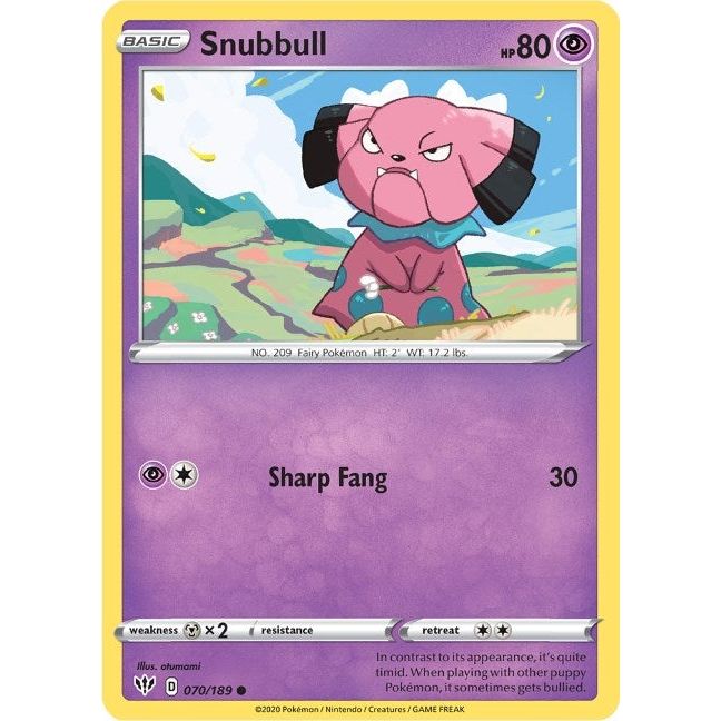 Image for Snubbull (070/189) (SWSH03) - Pokemon
