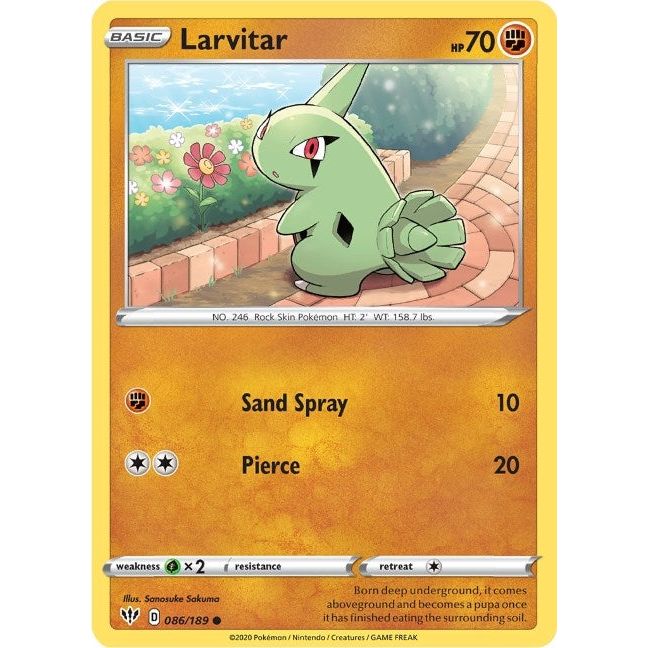 Image for Larvitar (086/189) (SWSH03) - Pokemon