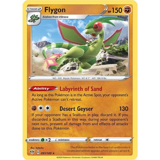 Image for Flygon (091/189) (SWSH03) - Pokemon