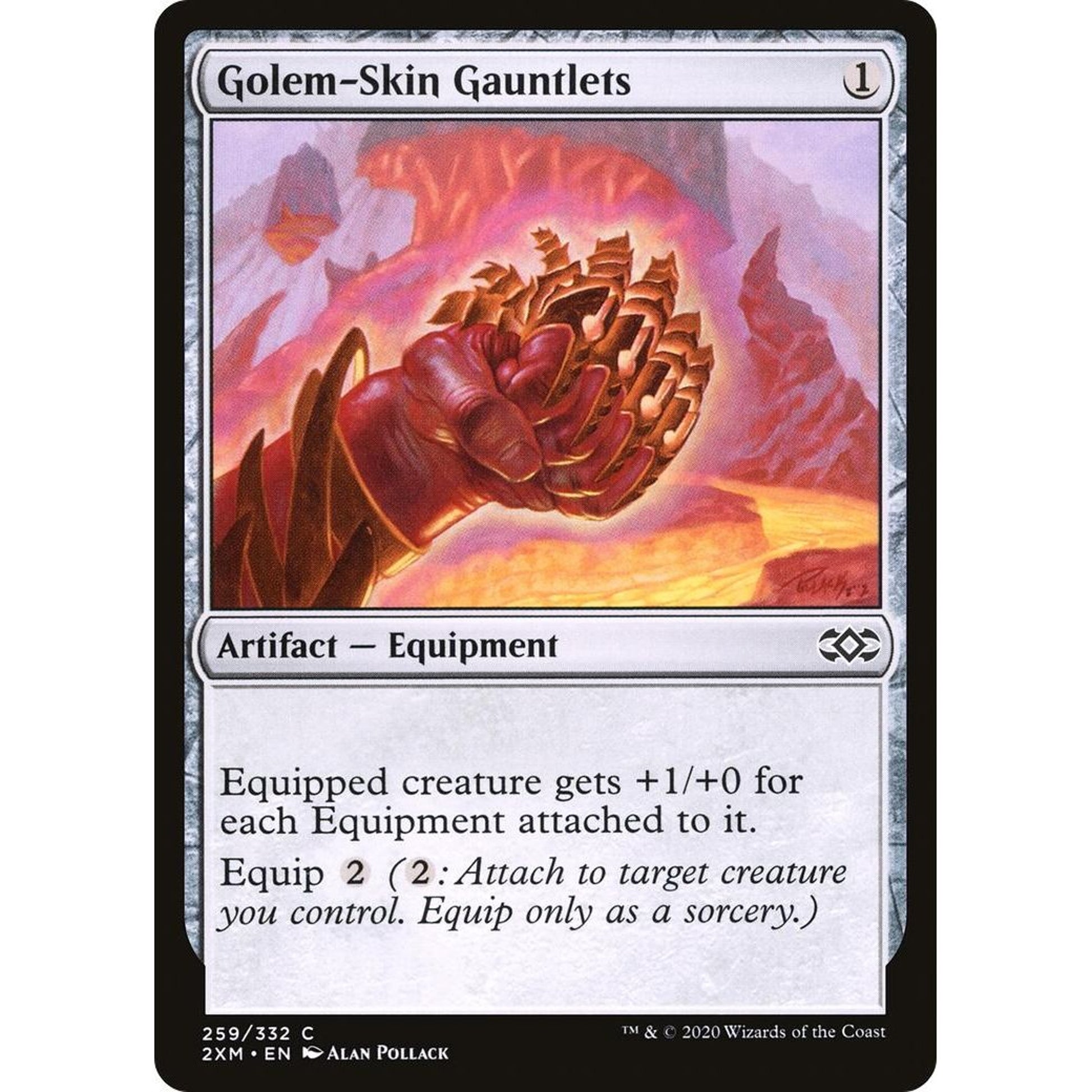 Image for Golem-Skin Gauntlets (259) (2XM) - Magic: The Gathering