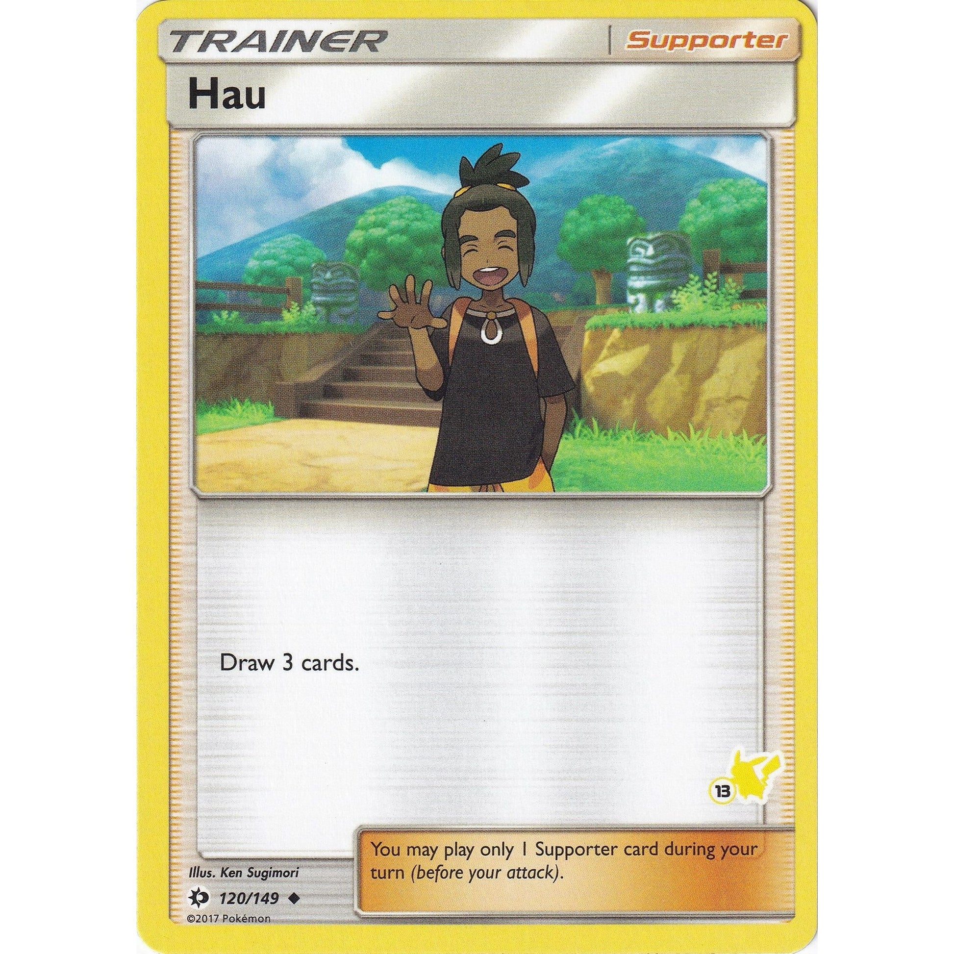 Image for Hau - 120/149 (#13 Pikachu Stamped) (120/149) (BTA) - Pokemon