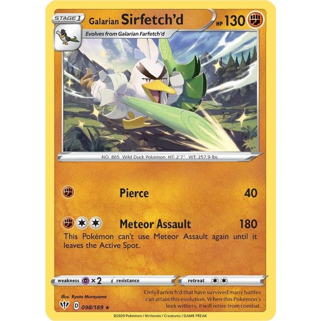 Image for Galarian Sirfetch'd - 98/189 (Cracked Ice holo) (098/189) (PR) - Pokemon