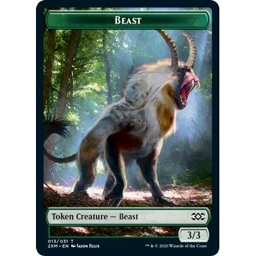 Image for Beast // Treasure Double-Sided Token (13 // 27) (2XM) - Magic: The Gathering