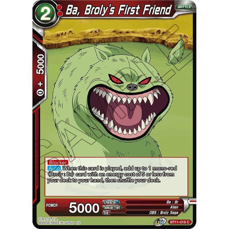 Image for Ba, Broly's First Friend (BT11-019) (DBS-B11) - Dragon Ball Super: Masters