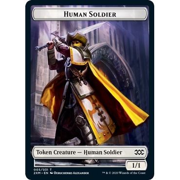 Image for Human Soldier // Wurm (029) Double-Sided Token (5 // 29) (2XM) - Magic: The Gathering