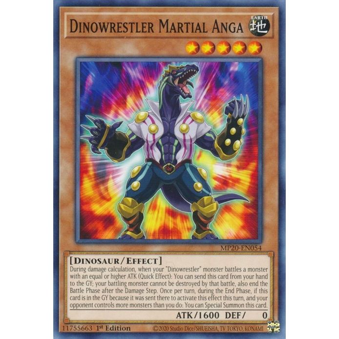 Image for Dinowrestler Martial Anga (MP20-EN054) (MP20) - YuGiOh