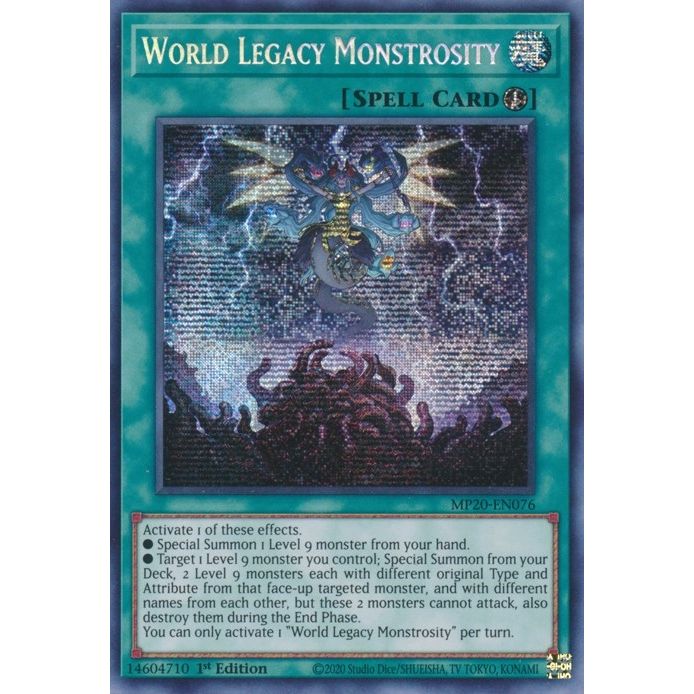 Image for World Legacy Monstrosity (MP20-EN076) (MP20) - YuGiOh