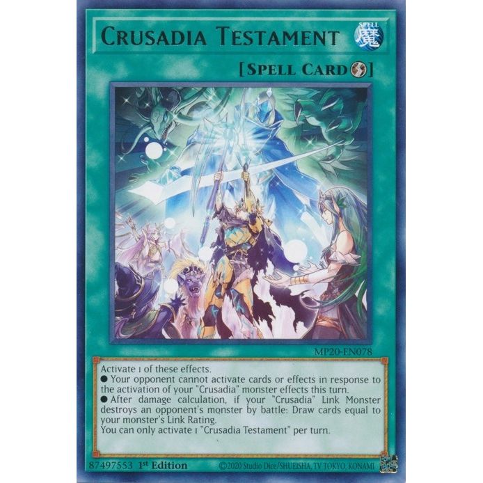 Image for Crusadia Testament (MP20-EN078) (MP20) - YuGiOh