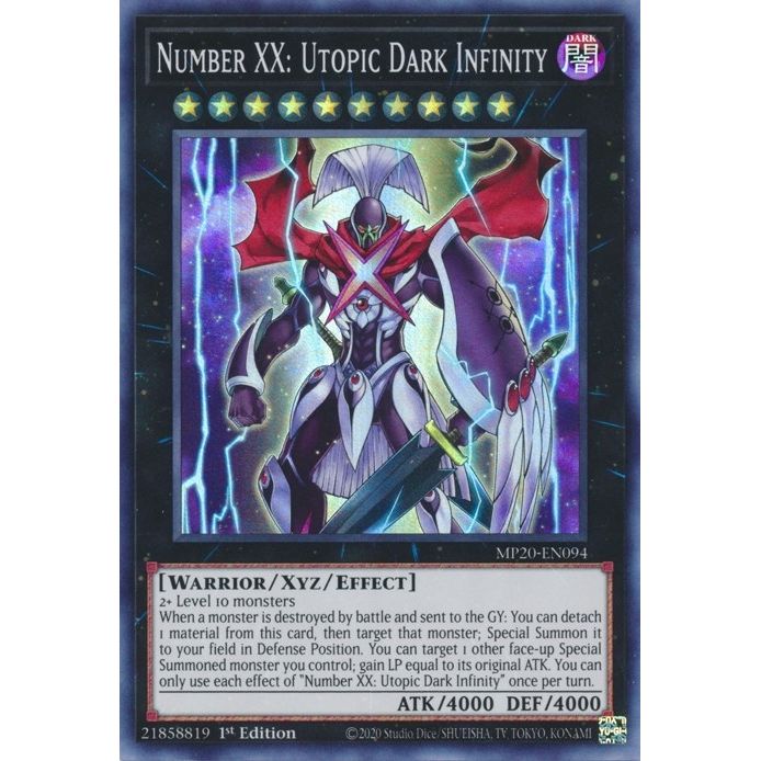 Image for Number XX: Utopic Dark Infinity (MP20-EN094) (MP20) - YuGiOh