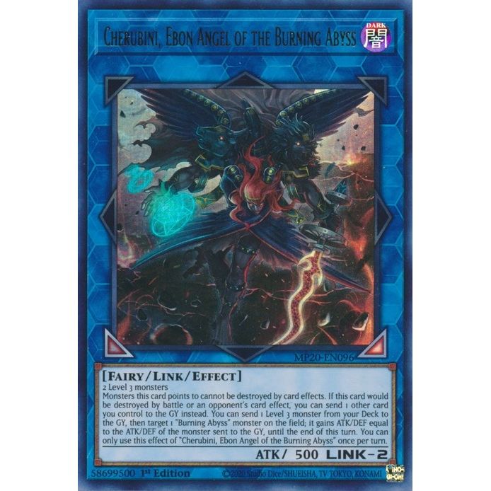 Image for Cherubini, Ebon Angel of the Burning Abyss (MP20-EN096) (MP20) - YuGiOh
