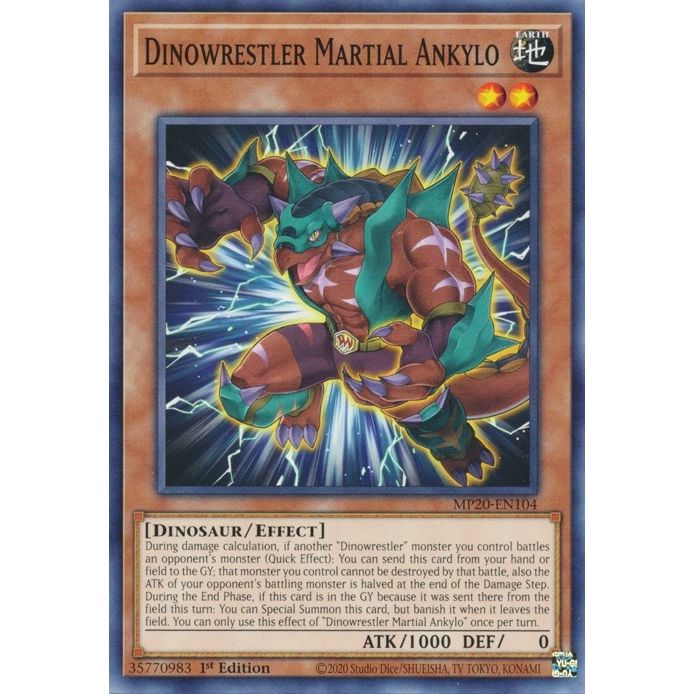 Image for Dinowrestler Martial Ankylo (MP20-EN104) (MP20) - YuGiOh